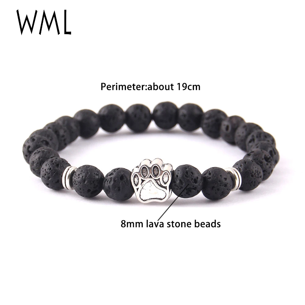 WML Йога Энергия бисером Кошки Собаки домашнее животное амулет лапа мужчины