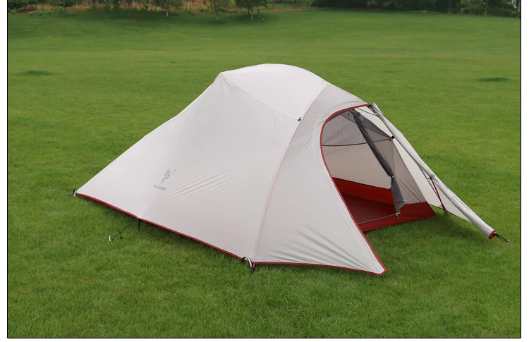 Verkaufen Neue 3 Person Ultraleicht Silicon Beschichtet Aluminium Pole Double Schicht Zelte Wasserdichte Outdoor-Camping Zelt