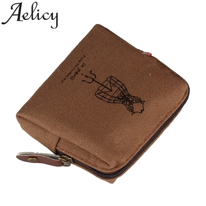 Aelicy, классический ретро холщовый короткий кошелек, женский квадратный Кошелек для монет, держатели для кошельков, сумка для монет, сменный держатель для карт