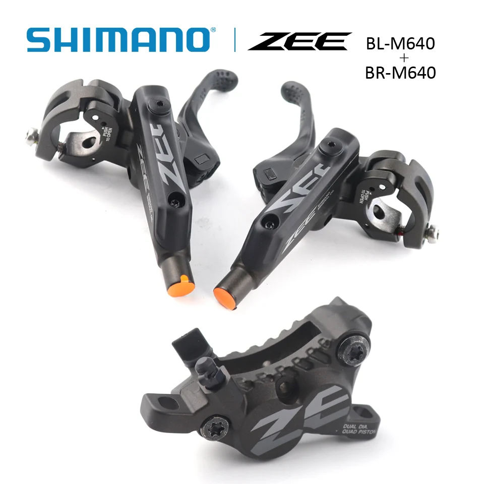 SHIMANO ZEE BR-M640 BL-M640 тормозной рычаг велосипедный Гидравлический дисковый тормоз с тормозными колодками D01S смола или H03C металл