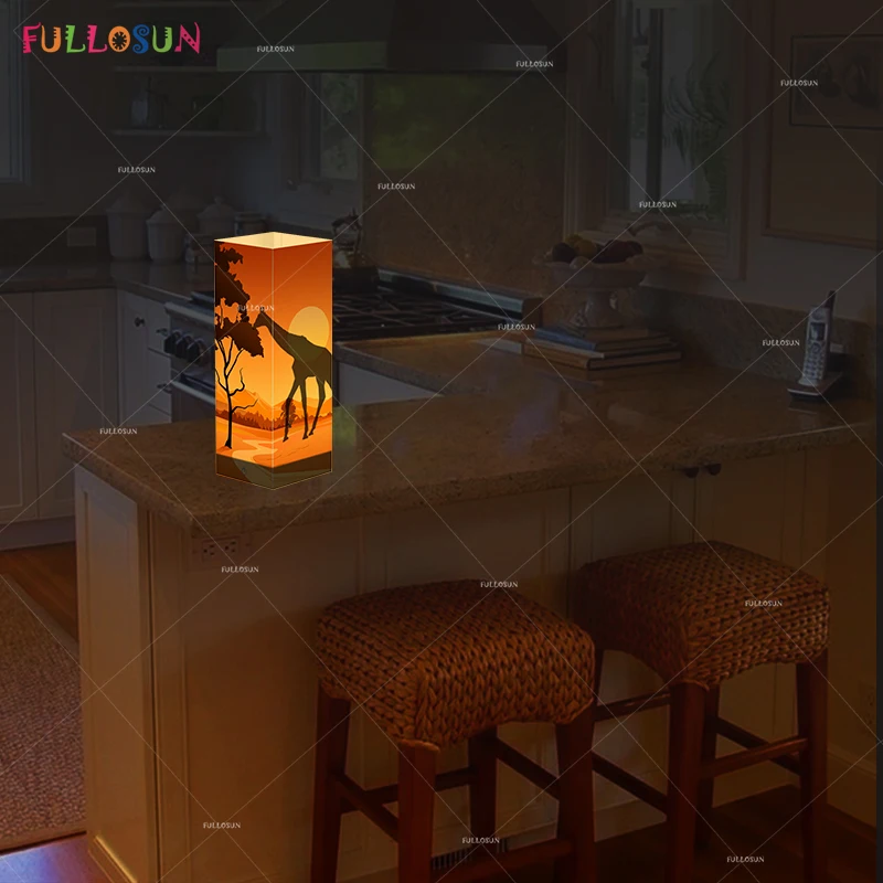 LED Новинка Жираф 3D ночник украшение детская комната прикроватная лампа теплые