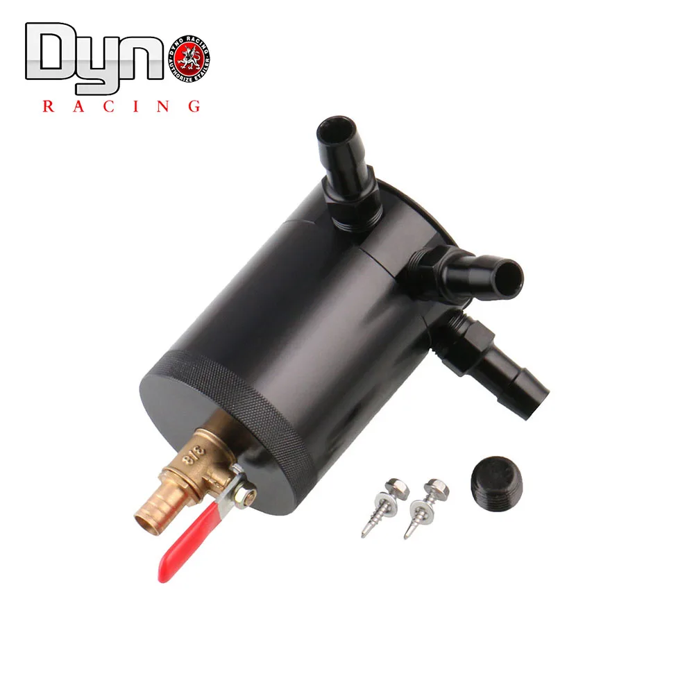 Universal Oil Catch Can Aluminum Baffled Tank 3-Port Air-Oil Separator PCV Crank Case Breather Free shipping |