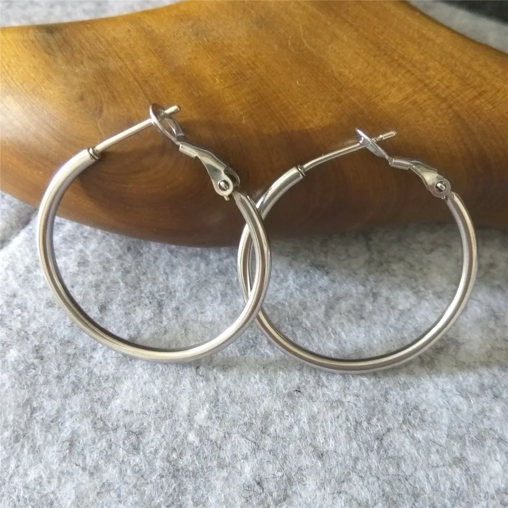 

30mm 316L Stainless Steel Hoop Earrings