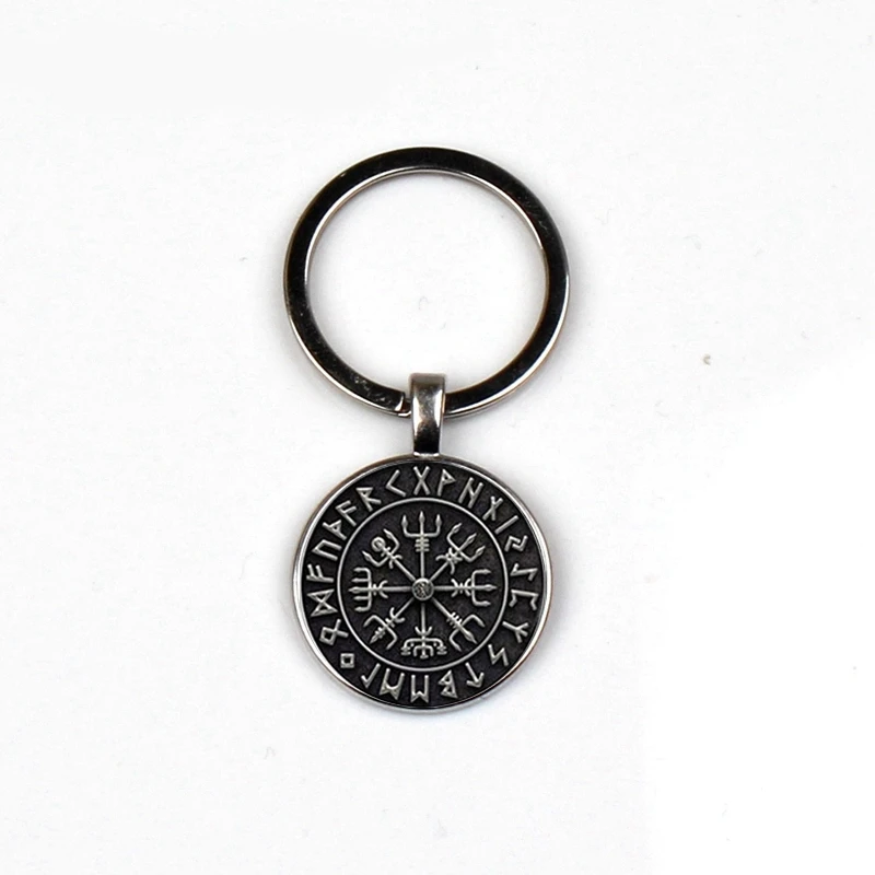 Мода Vegvisir Viking компас брелок Ретро кабина Ювелирные изделия стеклянная сумка очаровательные автомобильные брелки для мужчин wo мужские брелки лучший подарок для любви