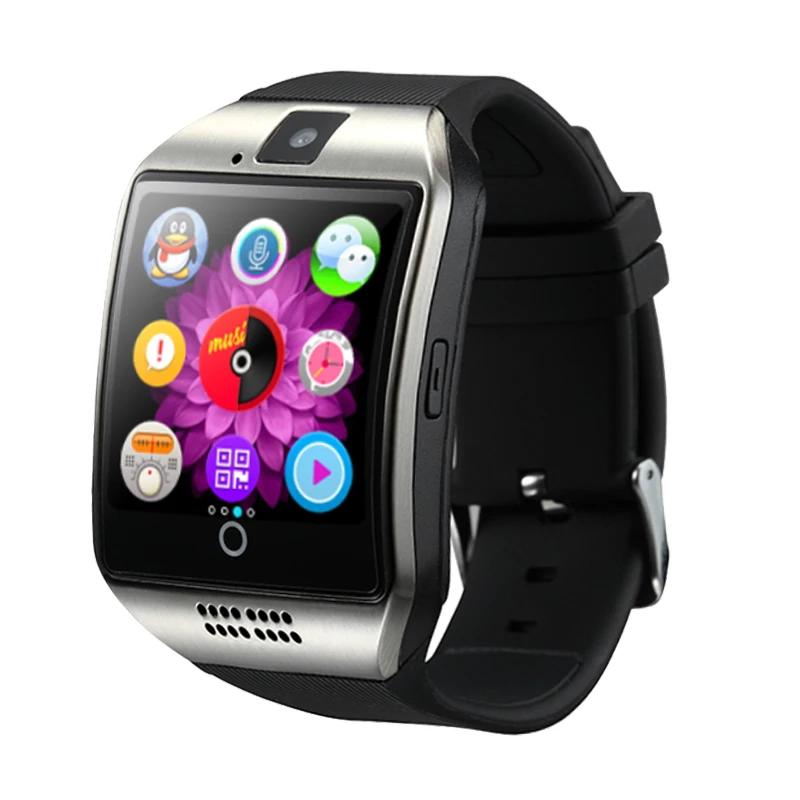 2018 MTK6261 Smart Watch Q18 with Sim&ampTF Card Slot Push Message Camera Bluetooth Connectivity Android Phone better than DZ09 A1 |