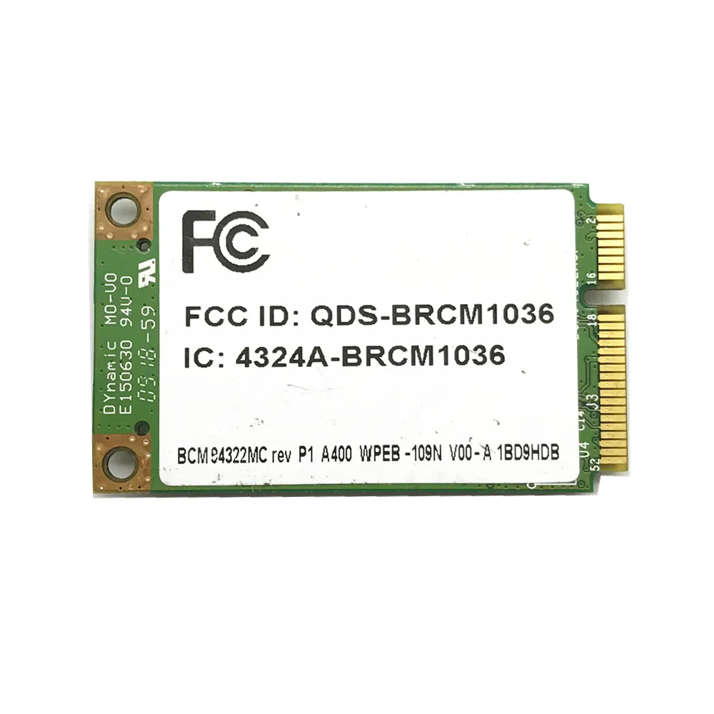 Broadcom BCM94322MC для HP 487330 001 Двухдиапазонная карта с поддержкой Wi Fi и функцией замены