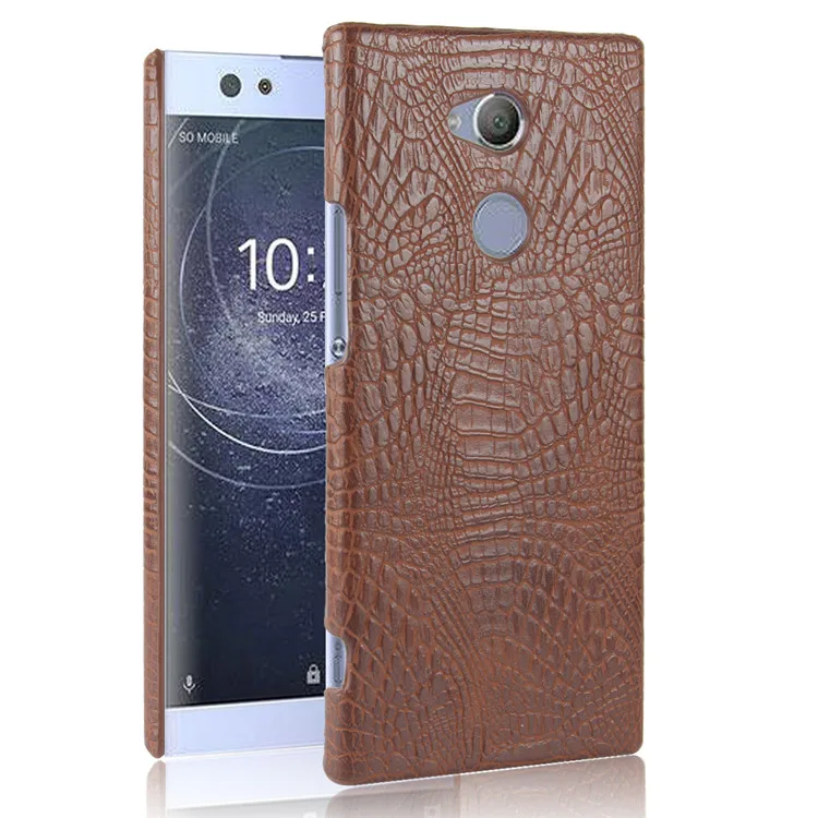 Для sony Xperia XA2 ультра 6,0 дюймов чехол Роскошный Ретро крокодиловая кожа Жесткий Чехол для sony Xperia XA2 ультра двойной H4233 чехол для телефона