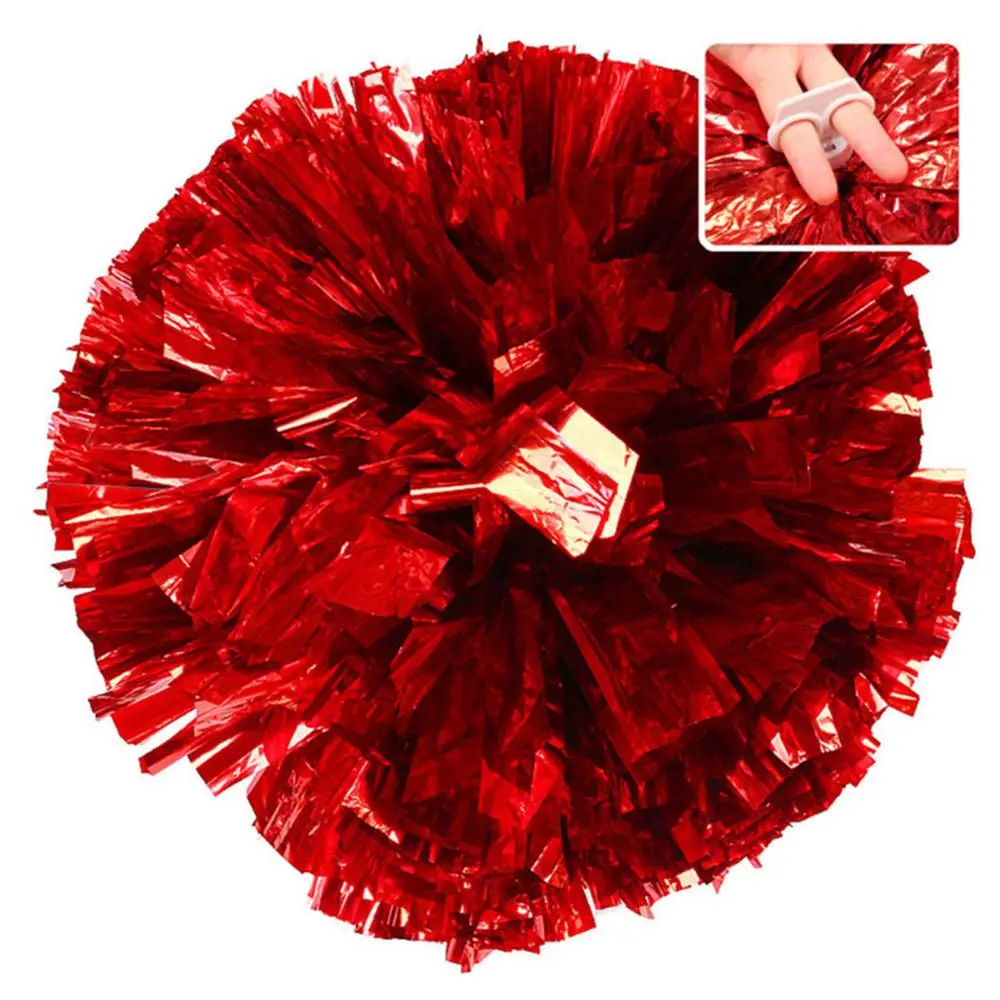 Для соревнований Чирлидинг Pom Poms цветочный шар металлическая фольга и пластиковое кольцо ручные принадлежности для занятий танцами вечерние товары