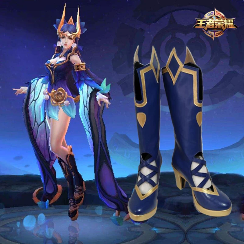 

Hot Game Arena of Valor Butterfly Romantic Dream Diaochan Christmas Song Boots Cosplay Shoes Z