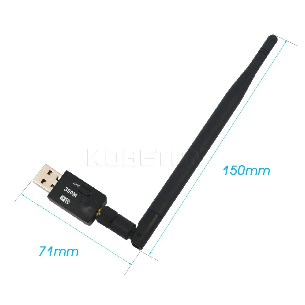 Kebidu 300 Мбит/с USB Wi Fi адаптер 2 0 Беспроводная 4 ГГц сетевая Lan Карта Антенна для Windows