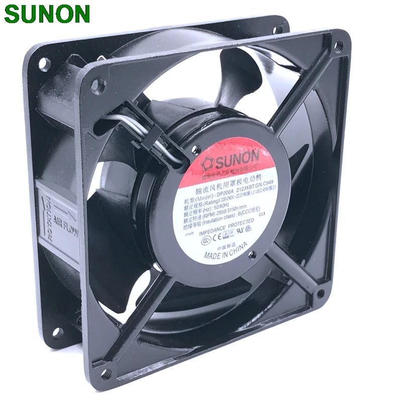 

40PCS 220V 230V fan New For Sunon DP200A 2123XBT.GN 12CM 120*120*38MM 12038 socket case industrial cooling fan