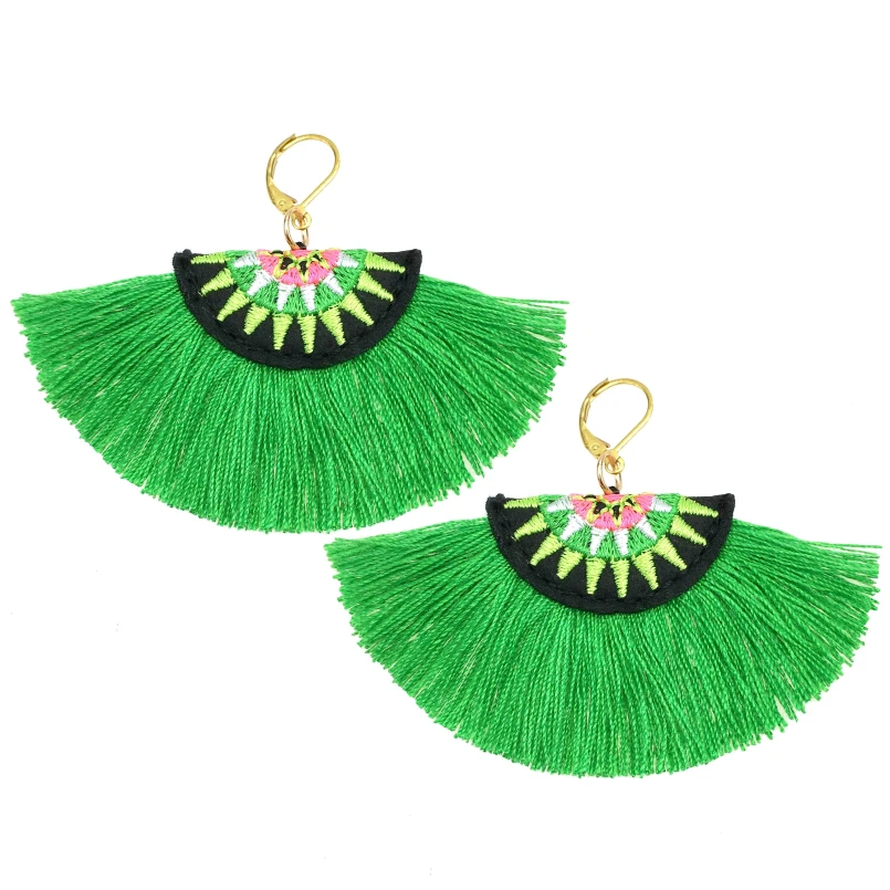 Женские богемные серьги с бахромой MANILAI длинные висячие ручной работы из хлопка