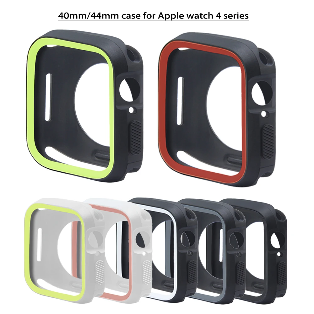 Защитные чехлы для apple watch case 40 мм 44 Iwatch series 4 TPU силиконовый мягкий защитный чехол