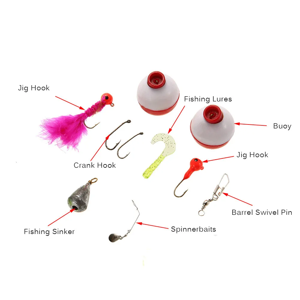 100 шт. набор рыболовных приманок мягкий рыболовный крючок поворотный грузило