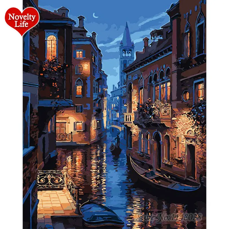 Набор для рисования по номерам на холсте масляными красками | Дом и сад