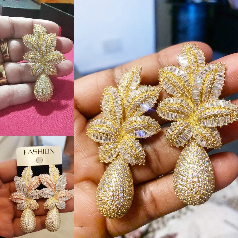 

Женские серьги в форме ананаса, стразы