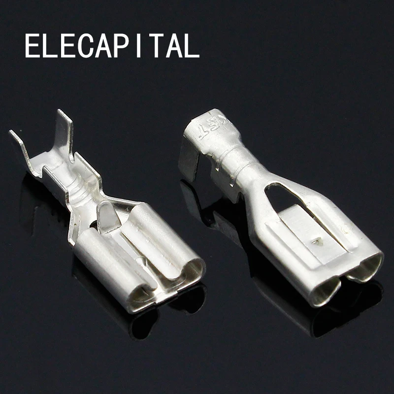 50 шт. обжимные клеммы 6 3 мм мм|connectors crimp terminals|crimp terminalconnector |