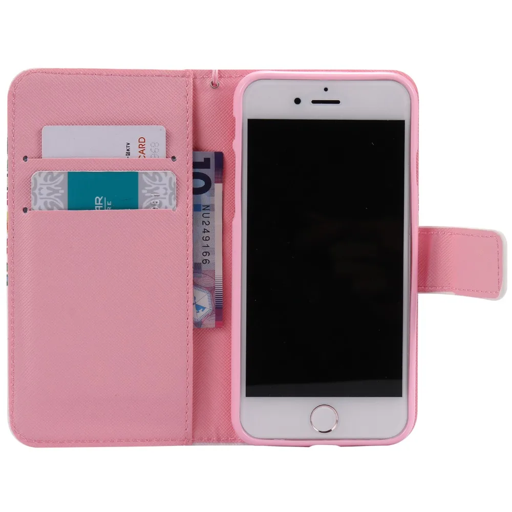 Чехол для Apple iPhone 7/7 Plus/6/6 s Plus/5S/5 SE/5C/4/4S iPod Touch 5 6 откидной держатель карт кожаный