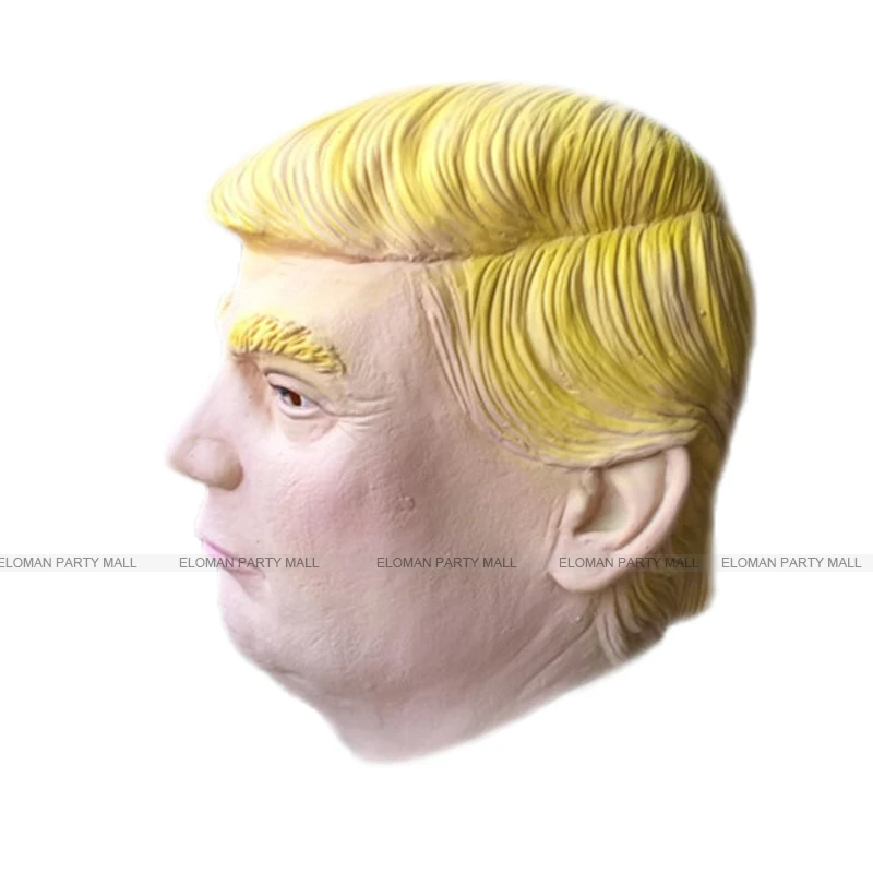 ELOMAN Дональд Трамп маска для костюма на Хэллоуин Реалистичная латексная маскарадные костюмы вечерние