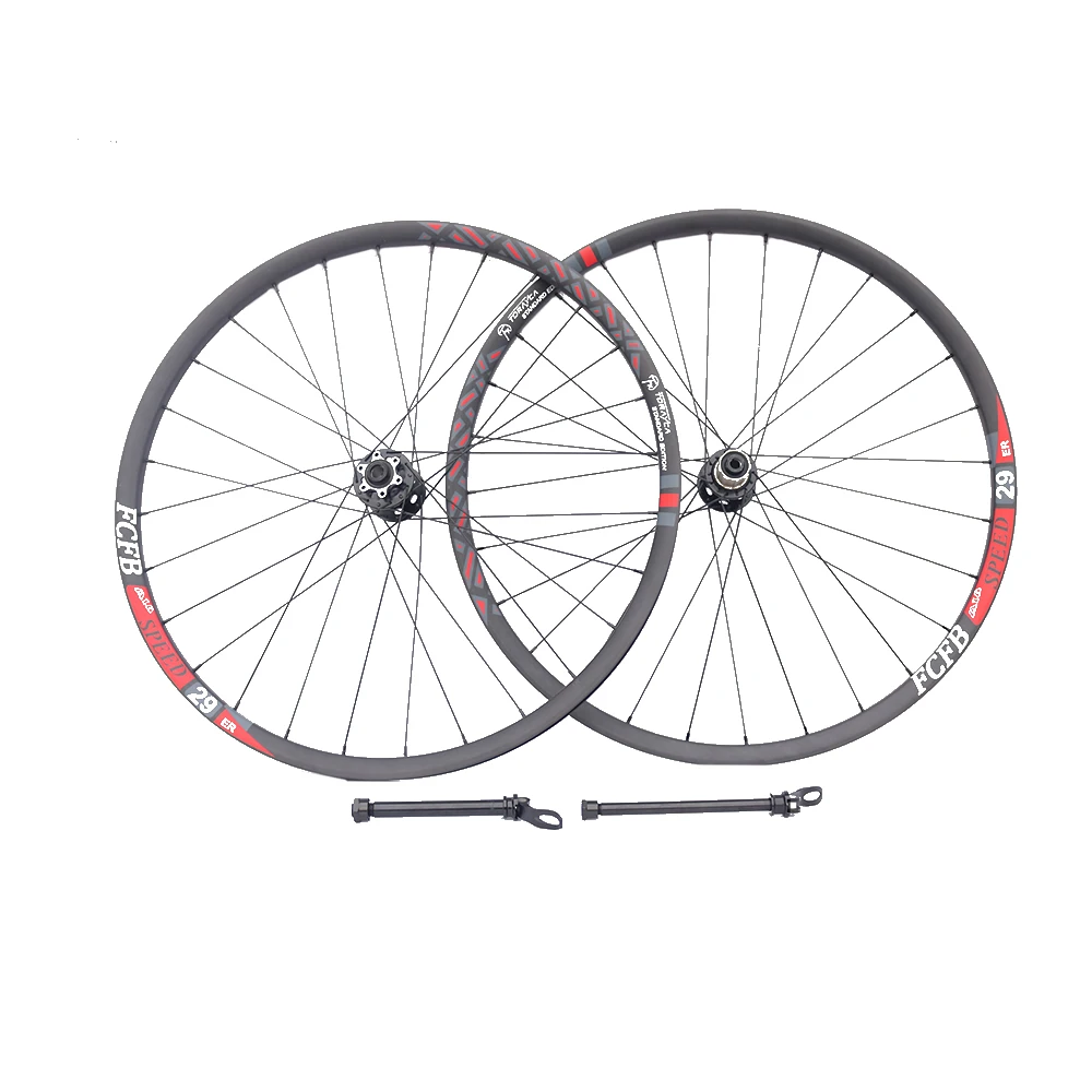 FCFB Carbon Wheelset 27 ER 29ER MTB Wheels 30mm UD Matte 771/772 hubs (black) for 142*12mm/100*15mm thru axle | Спорт и развлечения