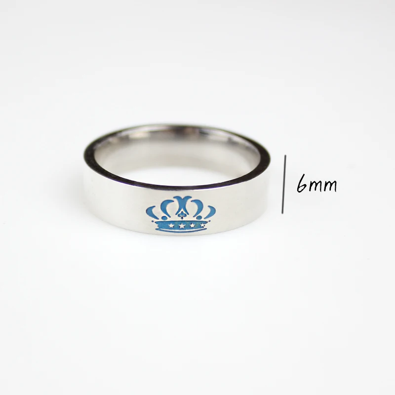 New stainless steel jewelry couple ring crown wedding men and women gifts | Украшения и аксессуары