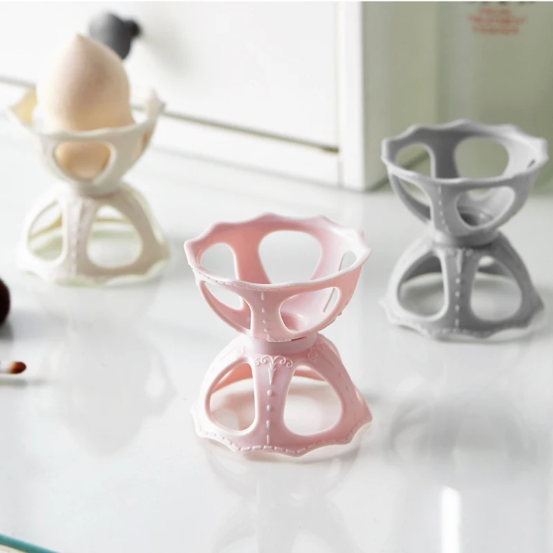 

1Pc New Makeup Sponge Gourd Powder Puff Rack Egg Powder Puff Bracket Box Dryer Organizer Beauty Shelf Holder Tool