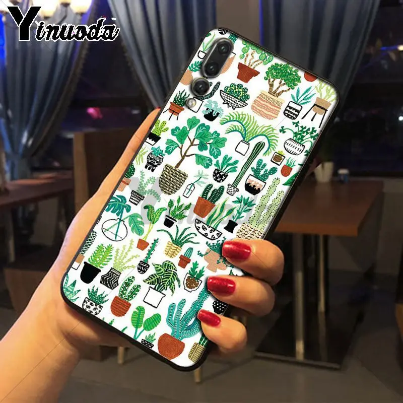 Yinuoda Зеленый Кактус завод DIY роскошный защитный чехол для телефона huawei p20 pro mate 10pro