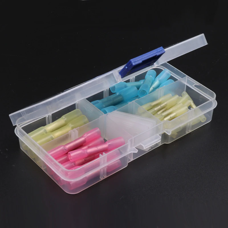 50 шт./корт. Термоусадочные стыковые изолированные электрические соединители для