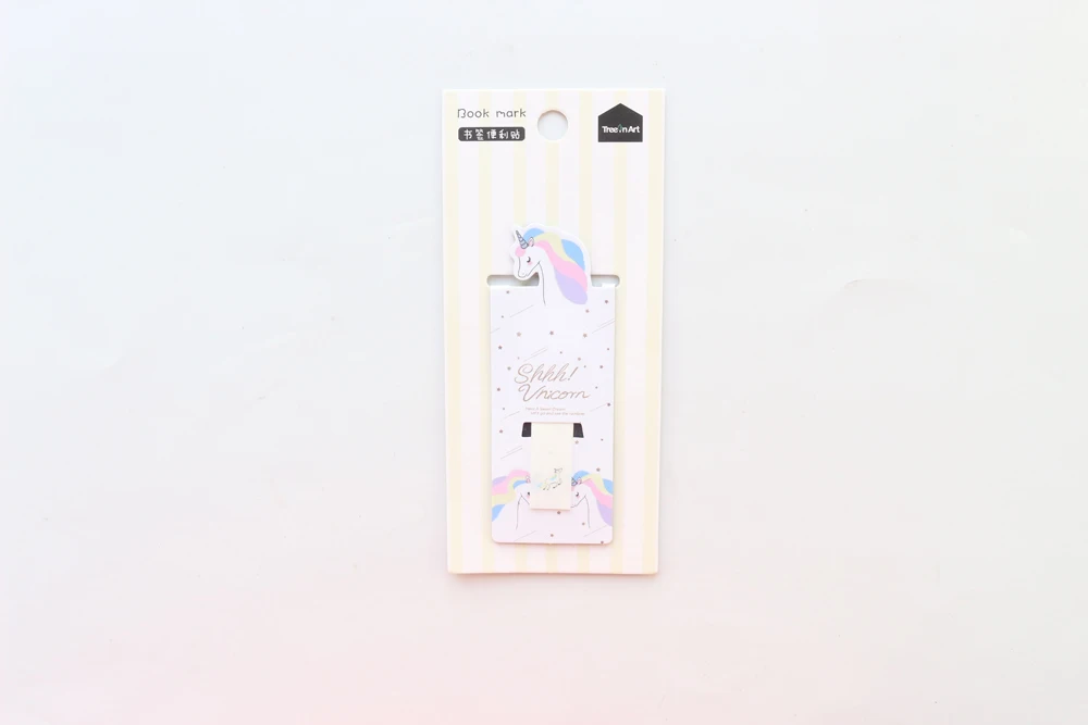 Domikee cute kawaii cartoon unicorn shape school student magnetic bookmark for books candy paper book marks stationery gift