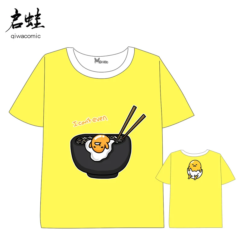 Hot Anime Gudetama T shirt Lazy balls Men Women Short Sleeve Summer Cosplay Costumes Tops Unisex t Cartoon | Мужская одежда