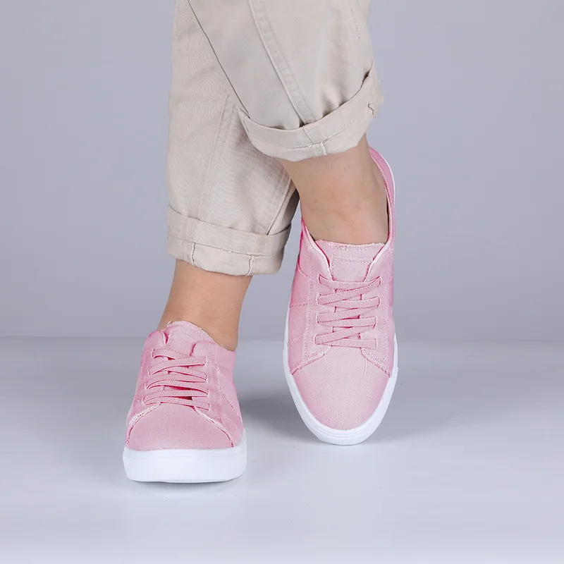Женские парусиновые кроссовки WEUYUJH летние на плоской вулканизированной подошве