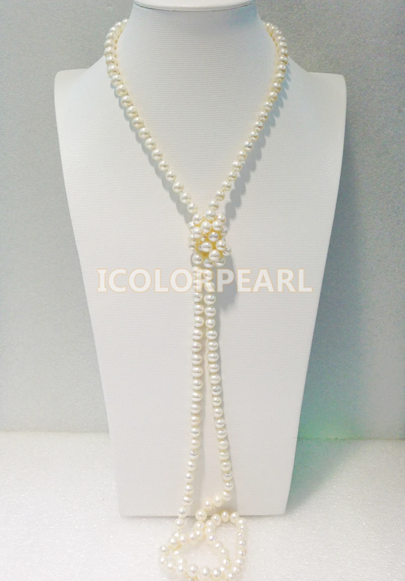 Ожерелье WEICOLOR из пресноводного жемчуга 125 130 см 6 7 мм|sweater necklace|necklace necklacefreshwater pearl