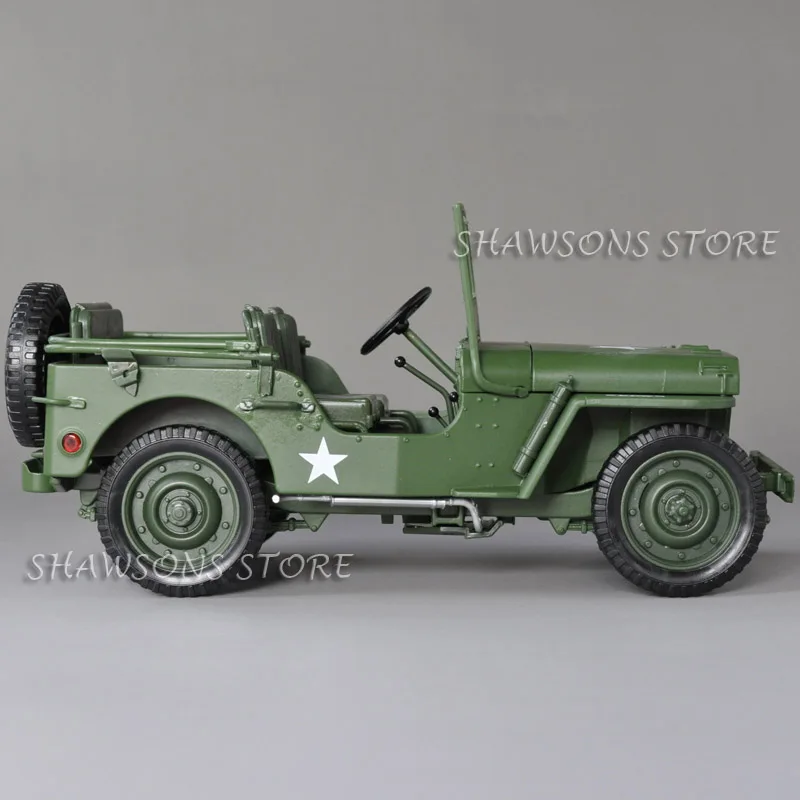 Литая металлическая модель автомобиля игрушки 1:18 Jeep военный автомобиль Willys