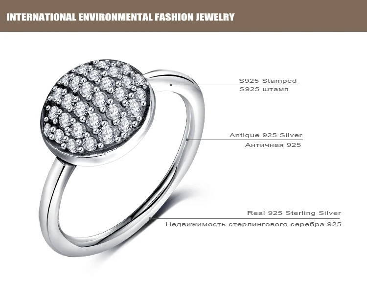 Beagloer Dropshipping Vintage Silver Dazzling Earrings For Ladies 925 Sterling with AAA CZ Jewelry Sets anillo PSST0045 | Украшения и