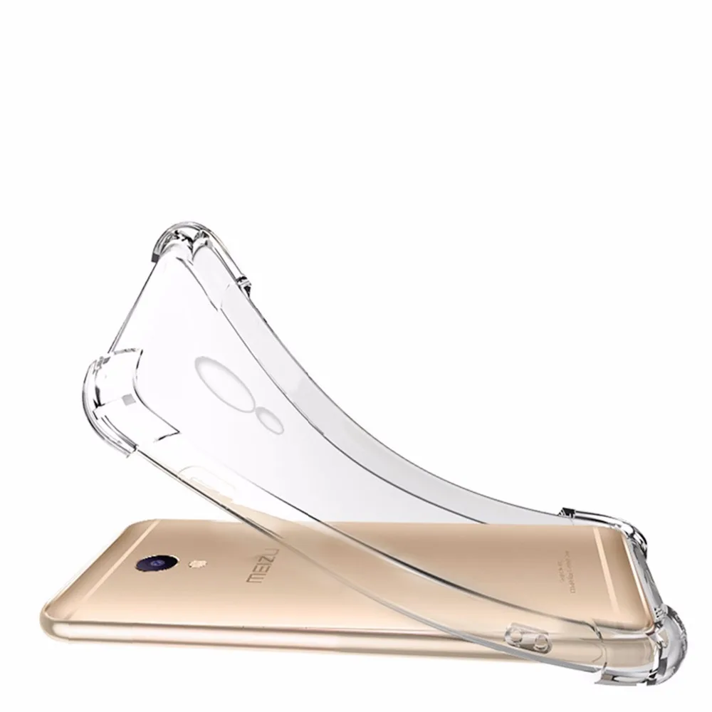 Мягкий чехол из ТПУ для Meizu Pro 7 Plus M6 M5 M3 Note M5S Mini противоударный прозрачный M6t M15 16 E3