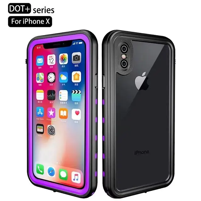 Водонепроницаемый чехол для телефона Apple iPhone X IP68 ударопрочный с защитой от снега