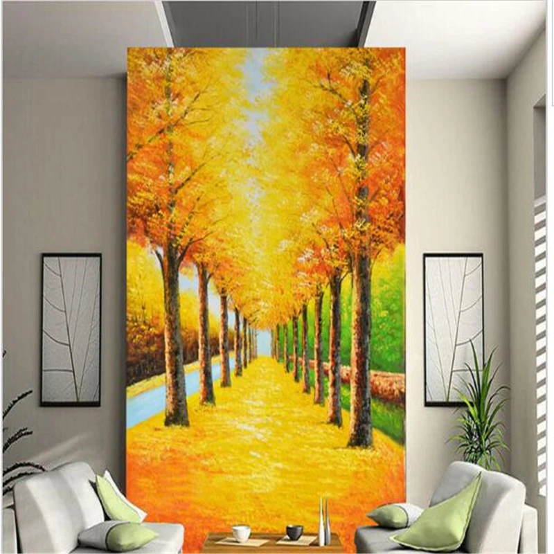 Custom 3D Photo Wallpaper Modern Living Room Hallway Entrance Wall Painting Landscape Tree Home Decor Murals | Обустройство дома