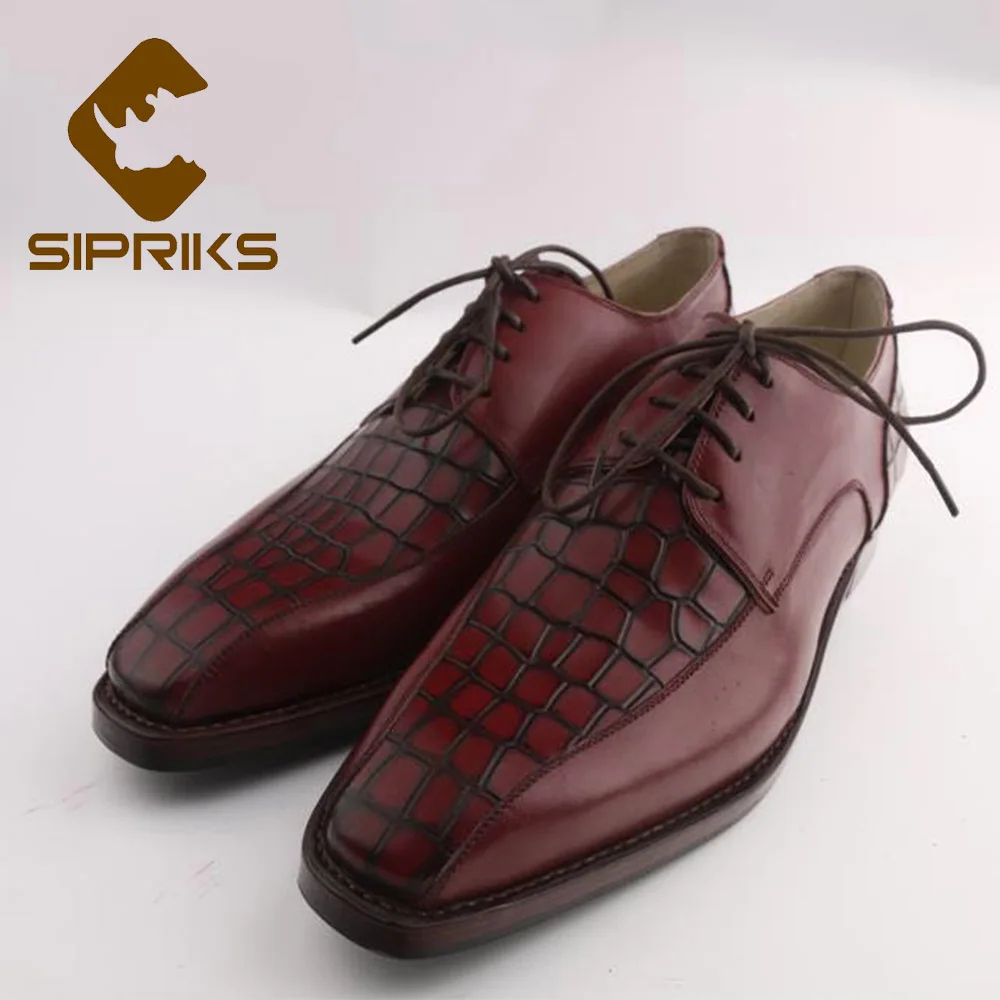 2021 Sipriks Italian Handmade Goodyear Welted Shoes Mens Dress Suits Boss Business Office Gents Social Large Size 46 | Обувь