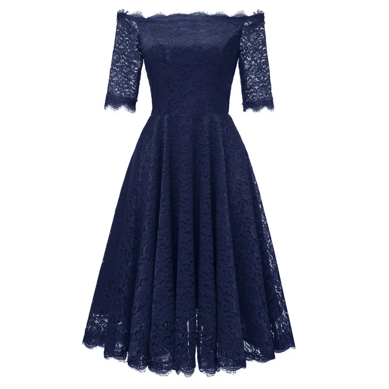 Robe de soiree короткое элегантное кружевное вечернее платье с открытыми плечами, вечернее платье, элегантные вечерние платья, сексуальное официальное платье