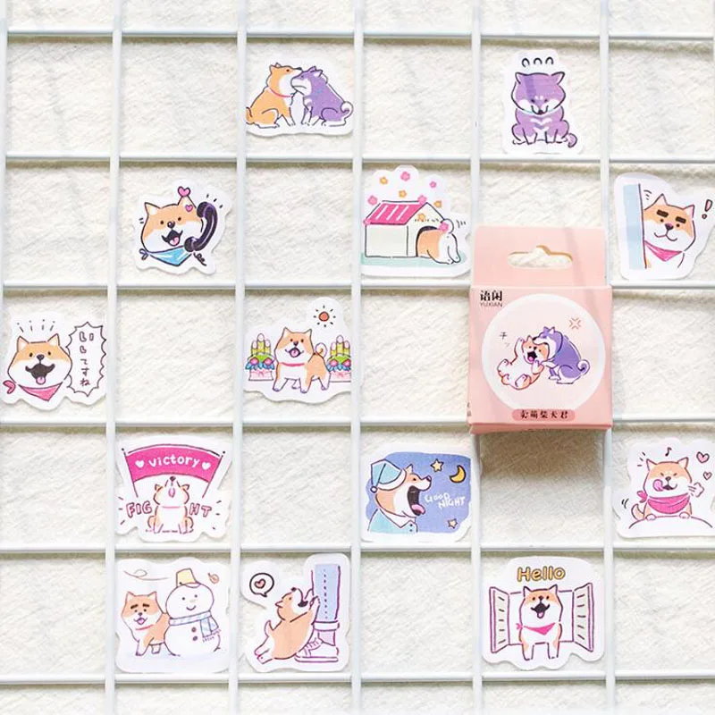 45 шт./кор. озорная собака наклейки пакет отправил его Kawaii планировщик для
