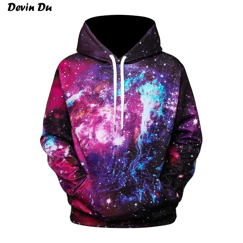 Devin Du Galaxy толстовки мужские/женские модные 3d тонкие стильные с капюшоном унисекс