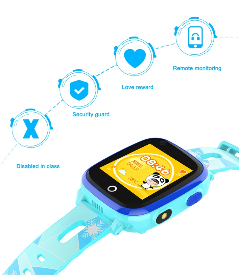 DF33 4G GPS WIFI Children Smart Watch Real Waterproof Touch Screen Kids Watch Support SIM Card SOS Call Baby Wristwatch