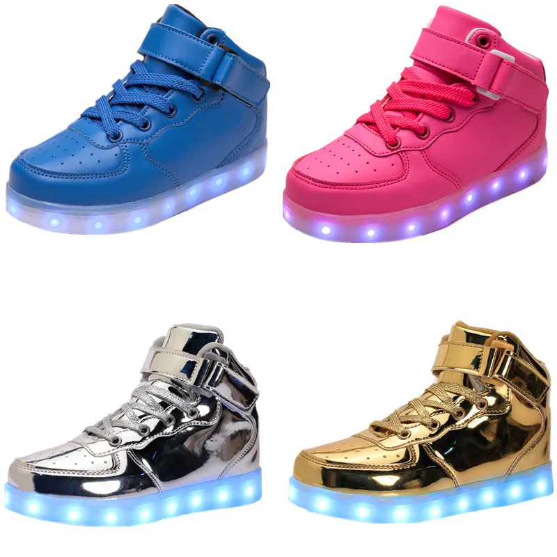 Модные детские светящиеся кроссовки со светодиодами детсветильник кой Новинка