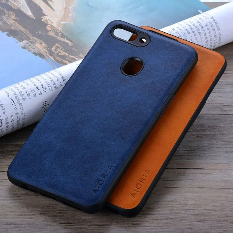 Роскошный винтажный кожаный чехол для oppo realme 2 телефона a5 funda coque capa Business Vintage