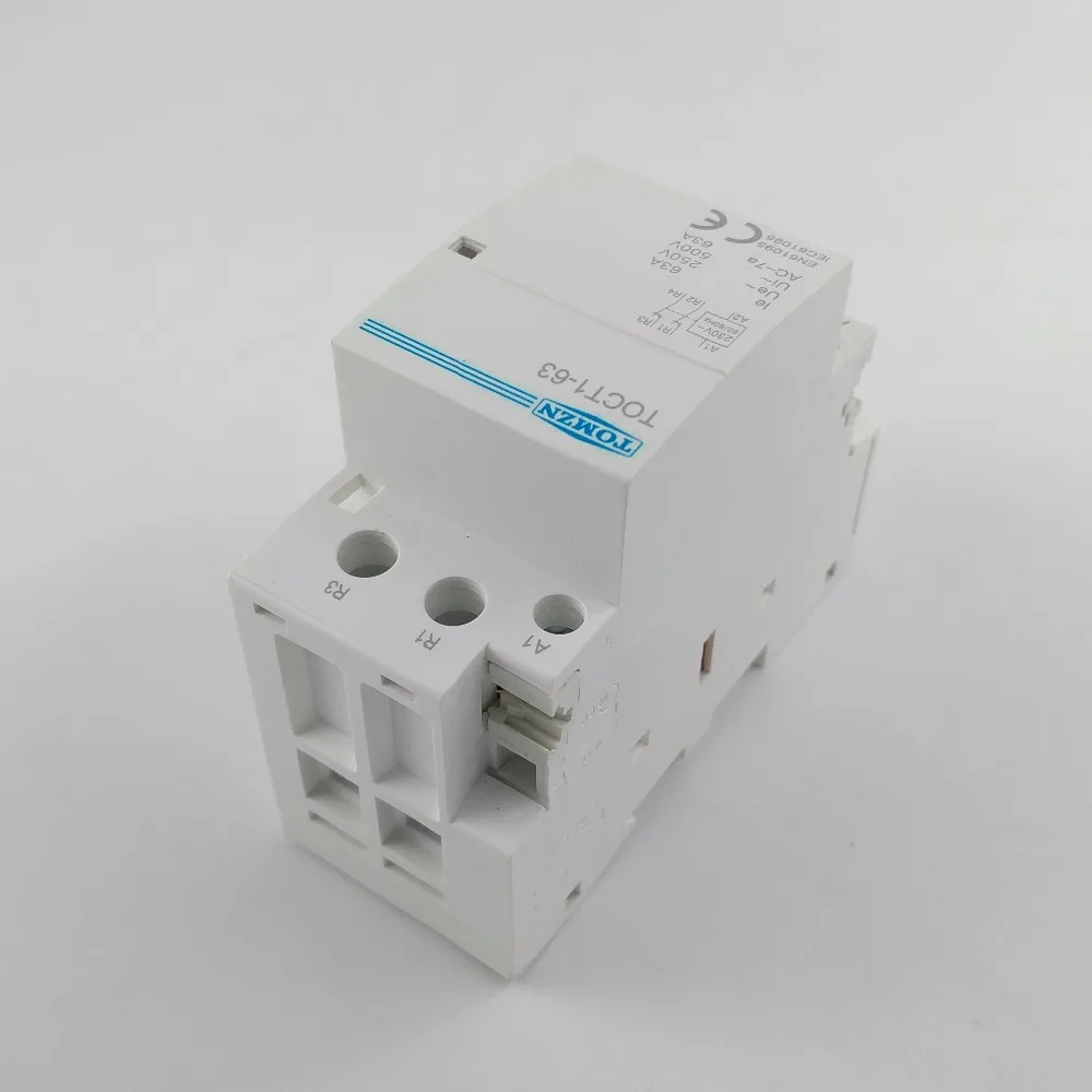 TOCT1 Американская классификация проводов 2р 63A 220 V/230 V 50/60HZ Din rail бытовой ac Контактор В соответствии с стандартом 2NO или 2NC или 1NO 1NC