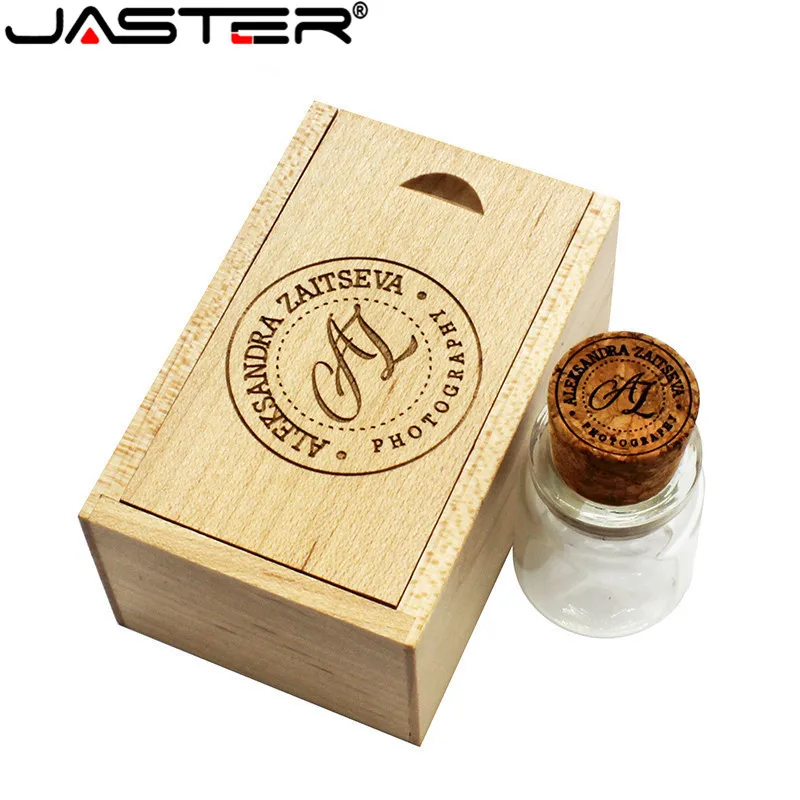 JASTER новинка плавающая бутылка флешка 4 ГБ 8 16 32 стеклянные бутылки usb U диск карта