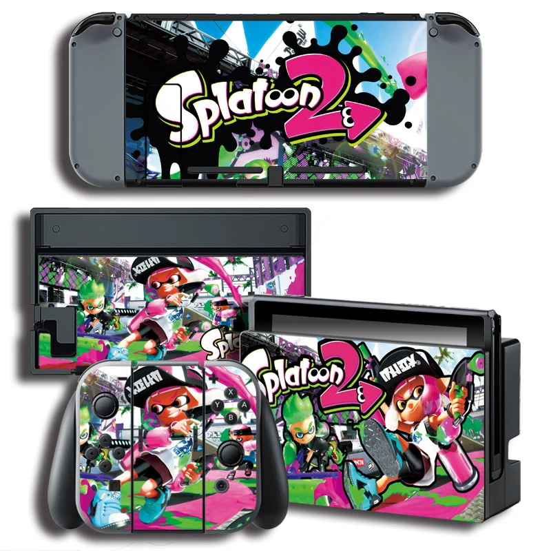 Игровая наклейка Splatoon 2 Skin для переключателя NAND NS консоль и контроллер Защитная крышка виниловая наклейка, стикер