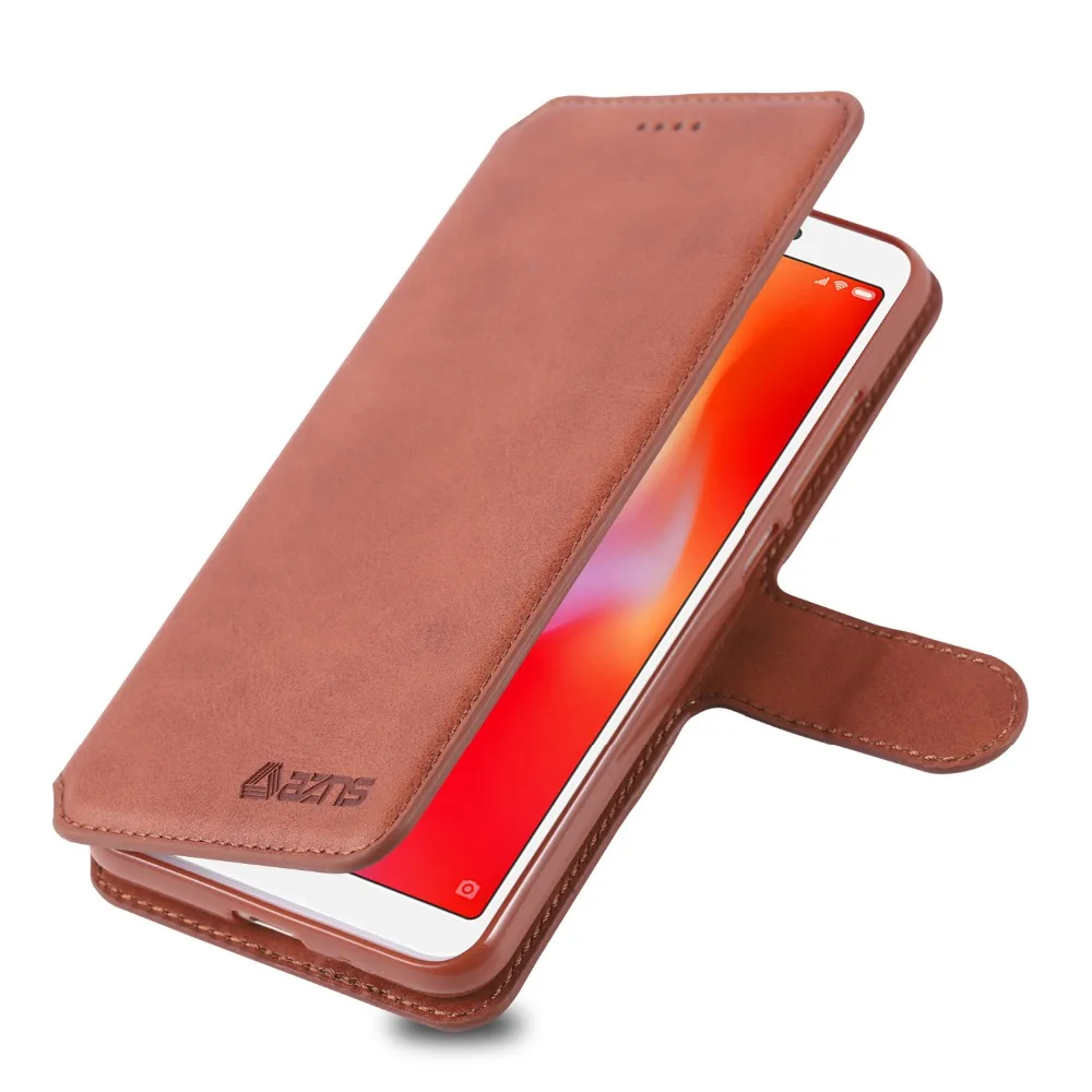 Роскошный чехол на Redmi 6A Чехол кошелек кожаный funda для Xiaomi 6 Футляр телефона с