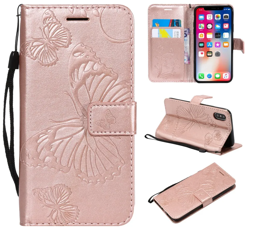Флип чехол для apple iphone XS max XR 5 дюймов роскошный кожаный бумажник с кармашком карт 6