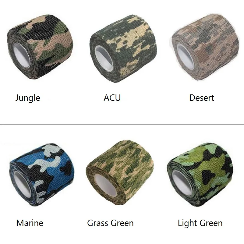 Камуфляжные ленты растягивающиеся 1 рулон армейский бандажный пистолет камера